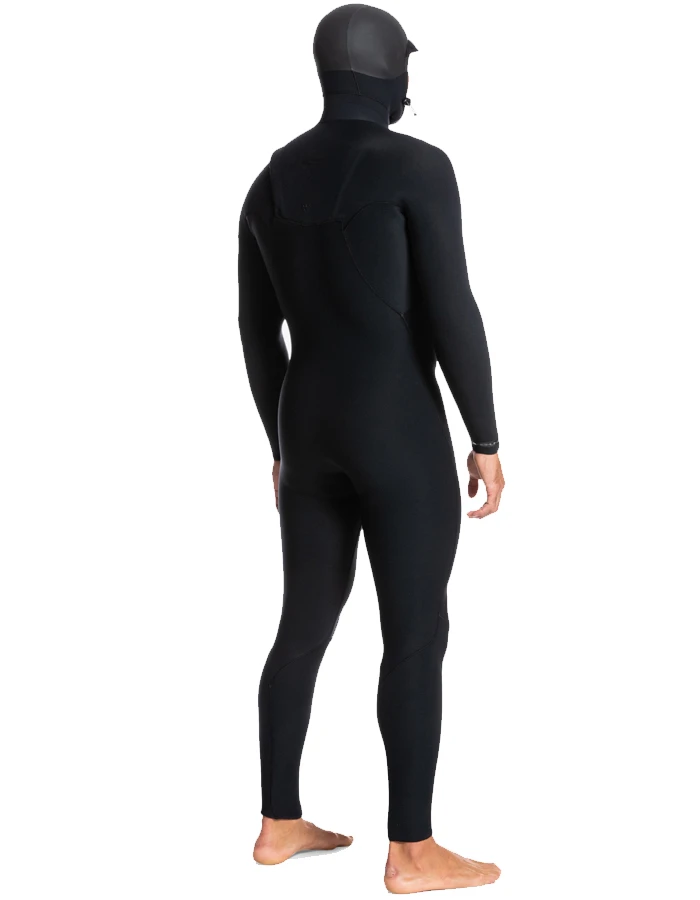 QUIKSILVER 5/4/3 HIGHLINE HOODED CHEST ZIP WETSUIT BLACK - Image 4