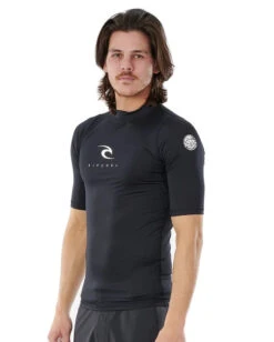 RIP CURL CORPS SHORT SLEEVE UV TEE -Quiksilver Surfing Store rip curl lycra corps black 2