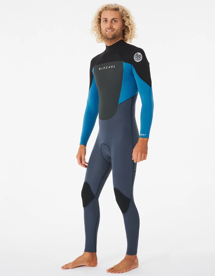 RIP CURL OMEGA 4/3 BACK ZIP WETSUIT BLUE - Image 2