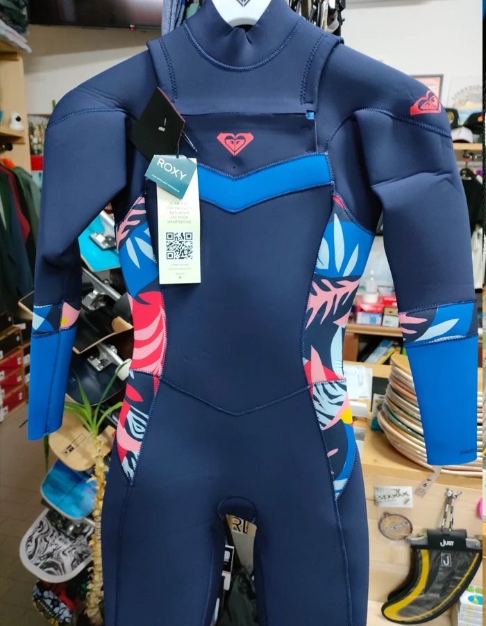 ROXY 4/3 SYNCRO SEIRES FRONT ZIP WETSUIT NAVY NIGHTS - Image 3