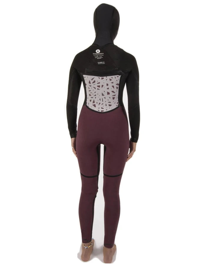 SISSTREVOLUTION SEVEN SEAS 5/4 HOODED CHEST FULL WETSUIT BLACK - Image 5