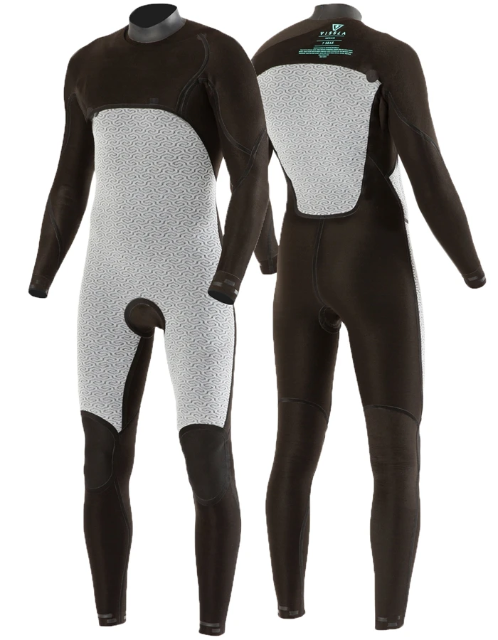 VISSLA MUTA 7 SEAS 3/2 FULL CHEST FRONT ZIP CHARCOAL - Image 4